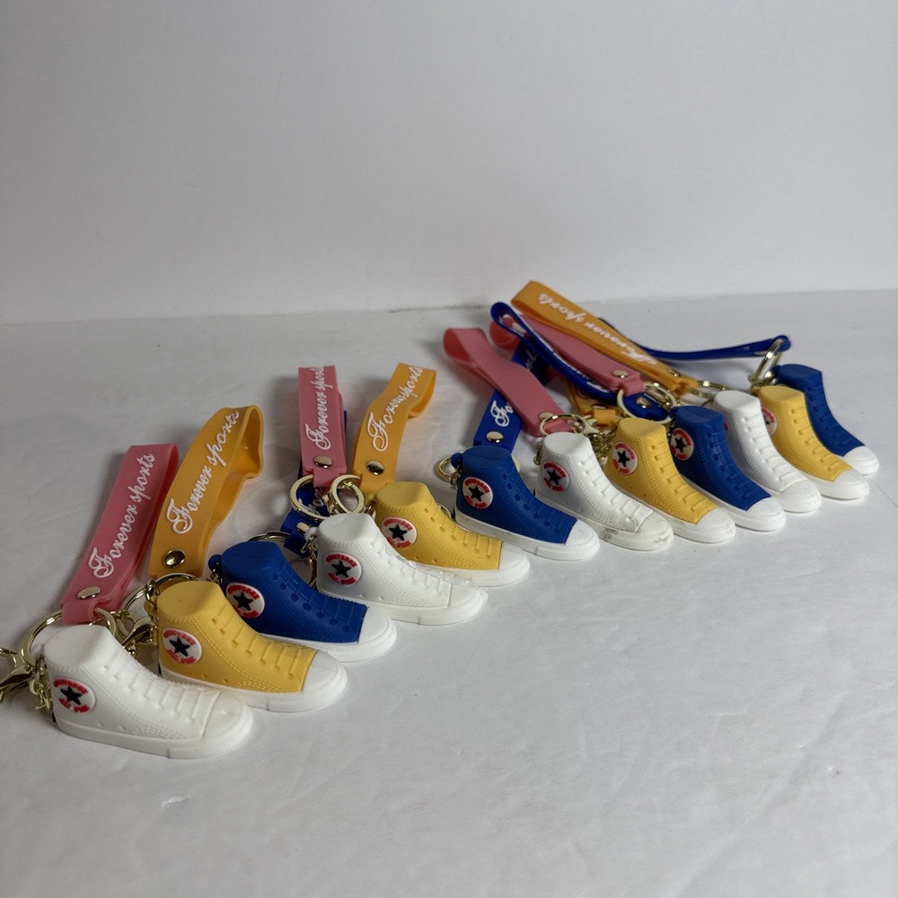 Converse Sneaker Shoe Keychains Assorted Colors FOREVER SPORTS (12 PACK)‎